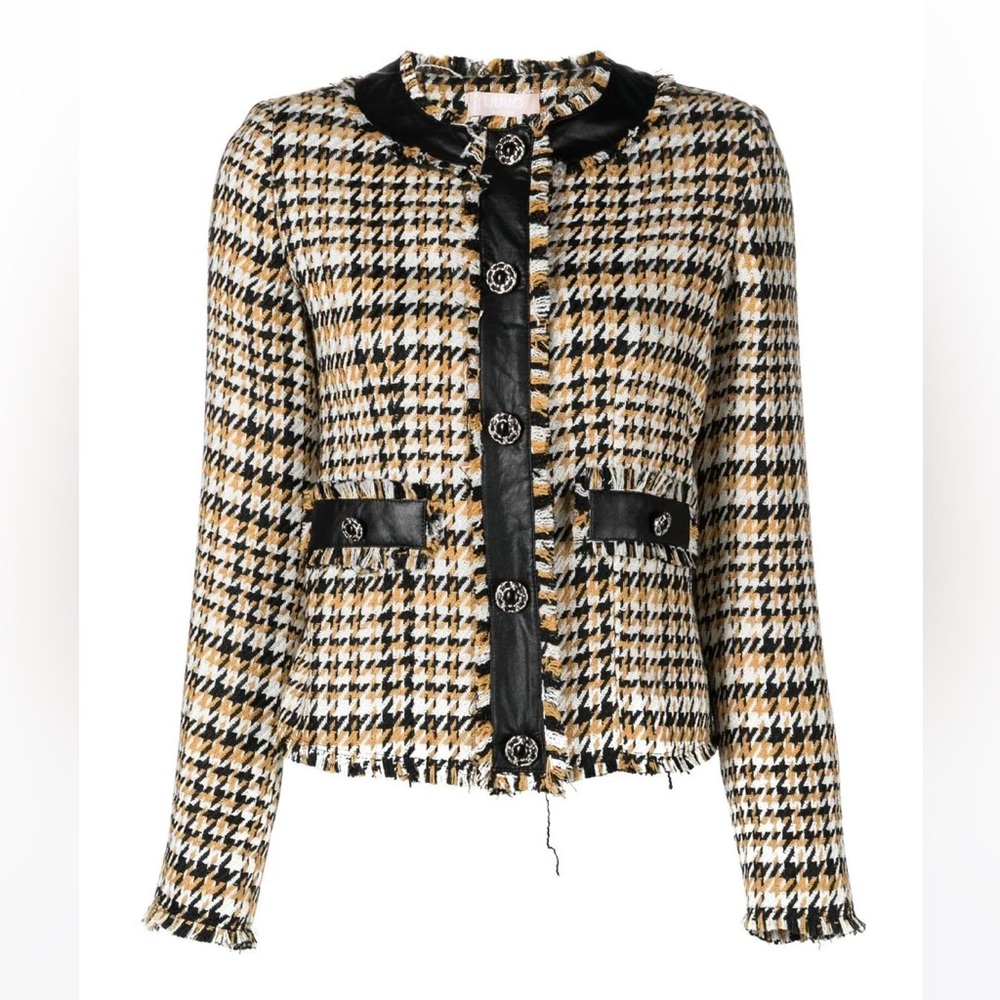 LUI JO BNWT Houndstooth Tweet Jacket SMALL
